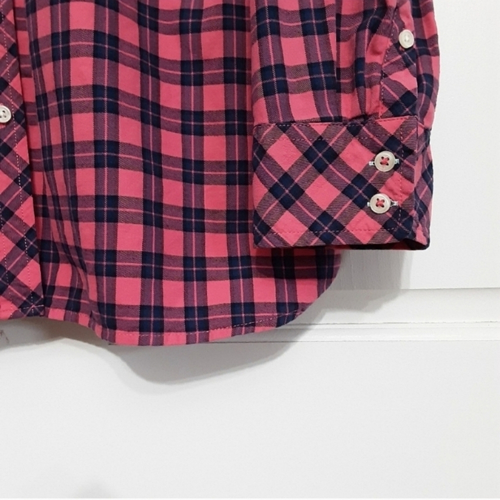 Talbots Button Up Flannel Plaid Shirt Womens XL - Picture 3 of 14